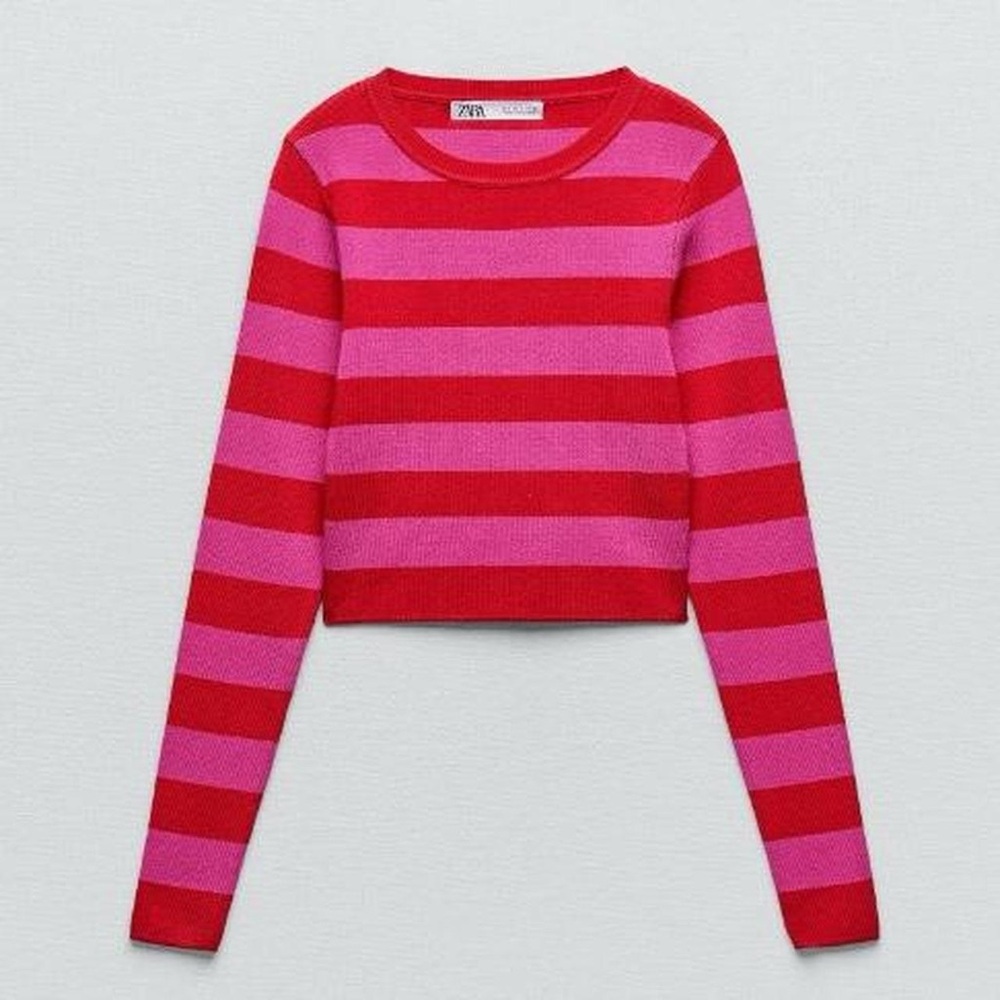 Zara Striped Crop Knit